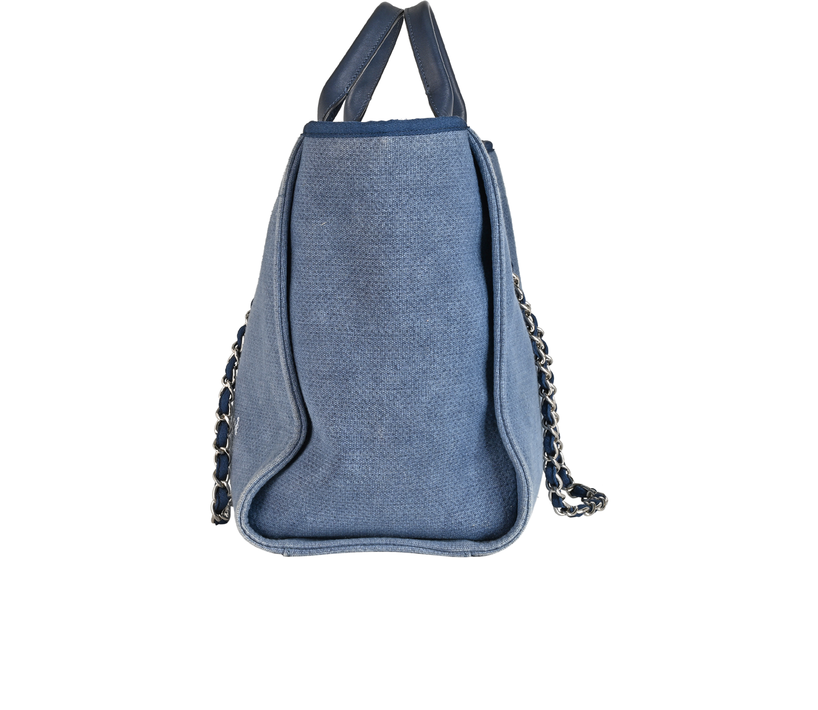 Medium Deauville, &pound;1,600, Handbags, Blue, Canvas, Bottom view